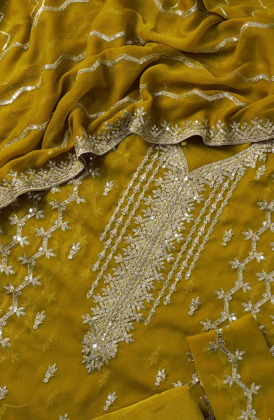 Crinklezza Unstitched Exclusive Crinkle Chiffon Collection by Amna Khadija - Design 02
