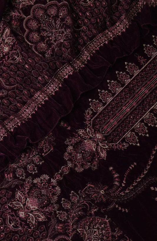 Embroidered Pure Velvet Collection - EPVC-DESIGN-02