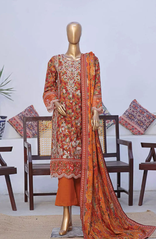 Bin Saeed Exclusive RTW Chikankari Embroidered Khaddar Collection Vol 05-Design 02