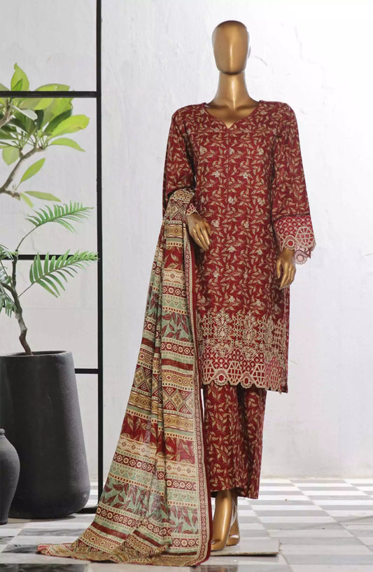 Bin Saeed Exclusive RTW Chikankari Embroidered Khaddar Collection Vol 03 - Design 02