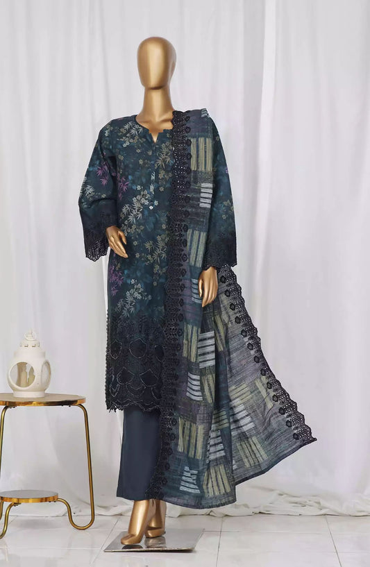Sadabahar Laser Cutwork Chikankari Embroidered Dupatta Vol 01 - SLCC-Design 02