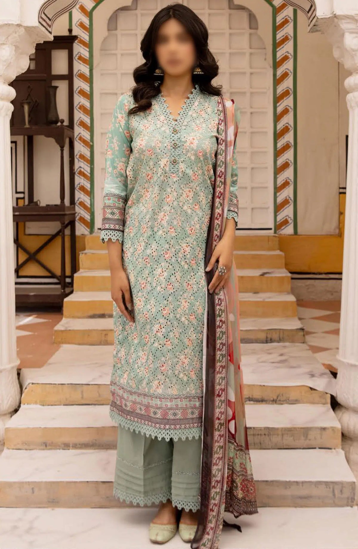 Mahees Printed Chikankari Lawn Collection By Riaz Arts - Design-02