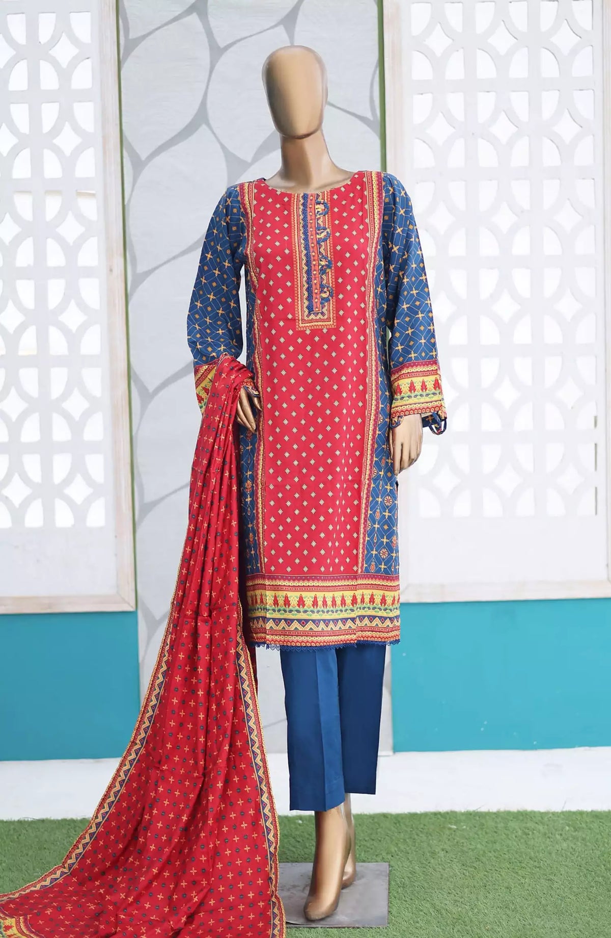 Bin Saeed Exclusive RTW Linen 3 Pcs Collection - Design 02
