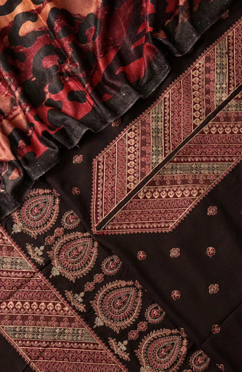 Narmeen Luxury Embroidered Leather Peach Collection - NLE-DESIGN-02