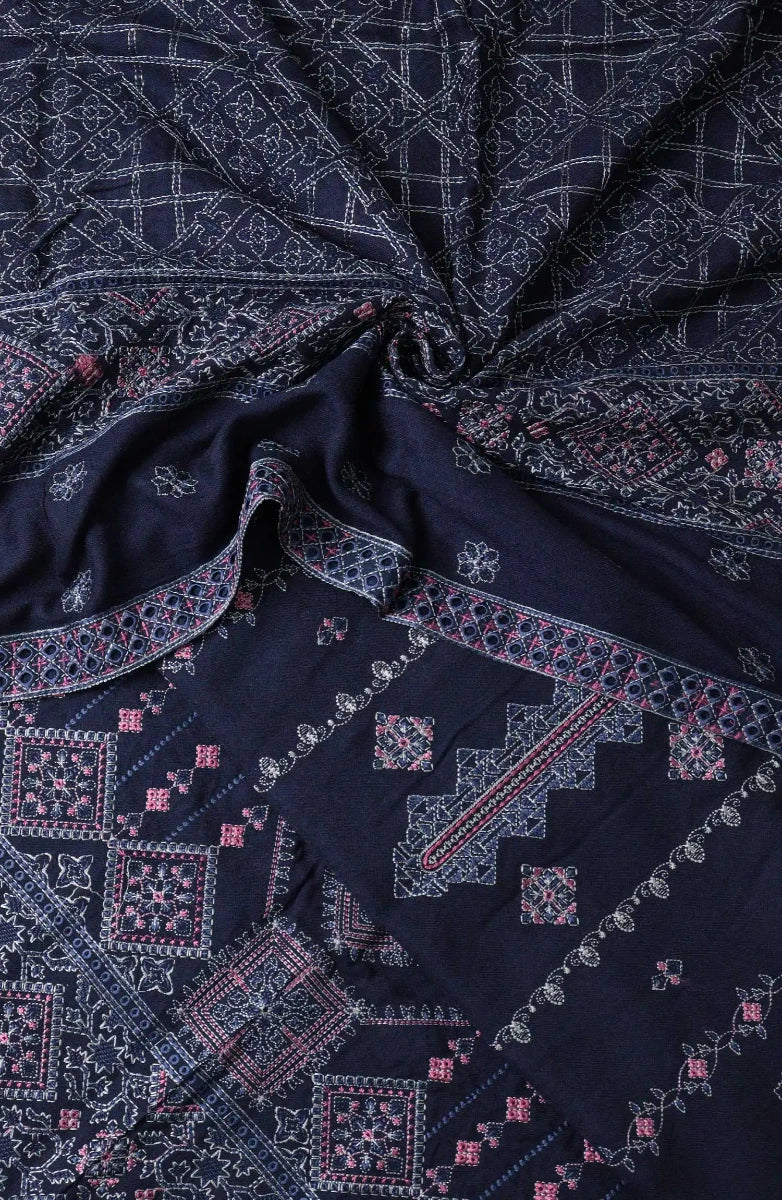 Kasa-e-Dil Classic Embroidered Leather Peach Collection-Design 02