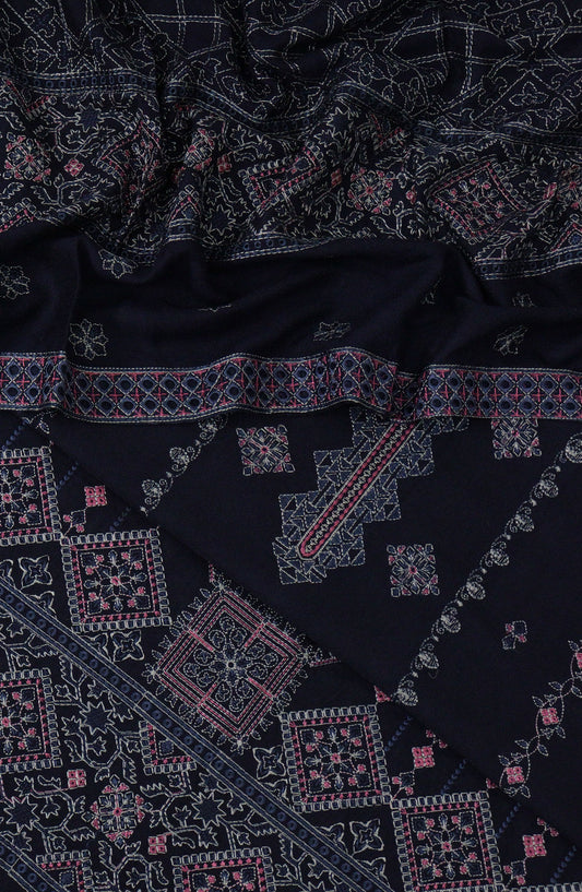 Kasa e Dil Unstitch Embroidered Leather Peach Collection - DESIGN-03
