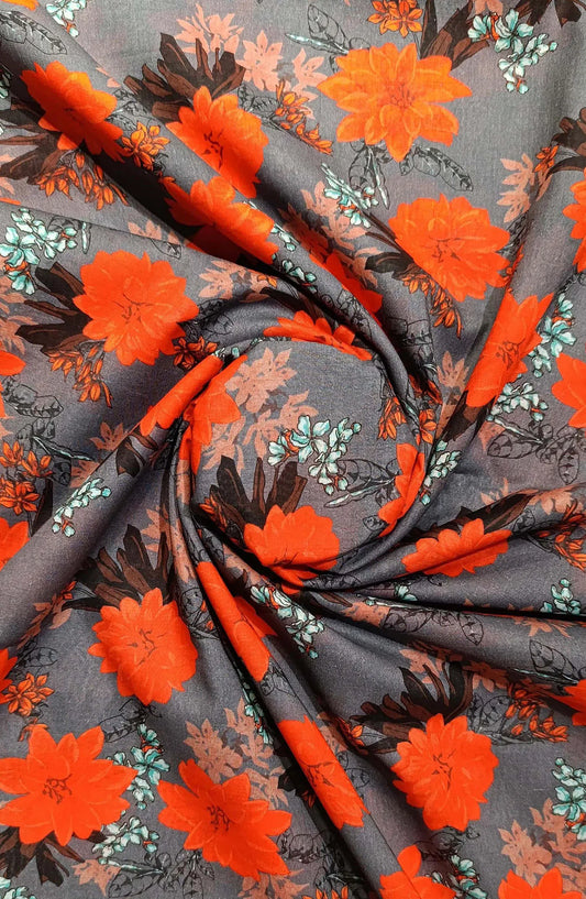 Classic Unstitched 2pcs Digital Printed Lawn Collection Vol-04 By Amna Khadija -Design 03