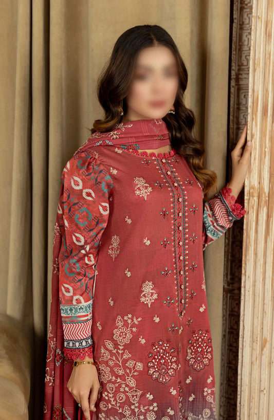 Khoobsurat Lawn Dora Digital Print Embroidered Collection 2024 Vol 02 - Design 03