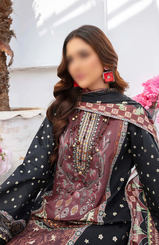 Saira Bano Printed Embroidered Lawn Collection - Design 03