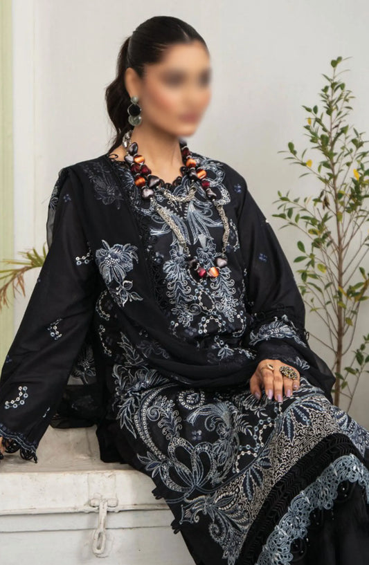 Flora Swiss Lawn Embroidered Collection By Humdum - Design 03