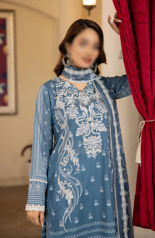 Rangoon Shokh Nigahen Print and Emb Lawn Collection - Design 03