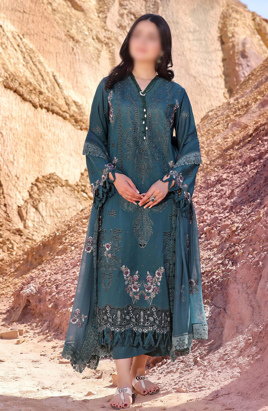 Afsoon Embroidered Lawn Collection 2024 By Humdum - Design 03