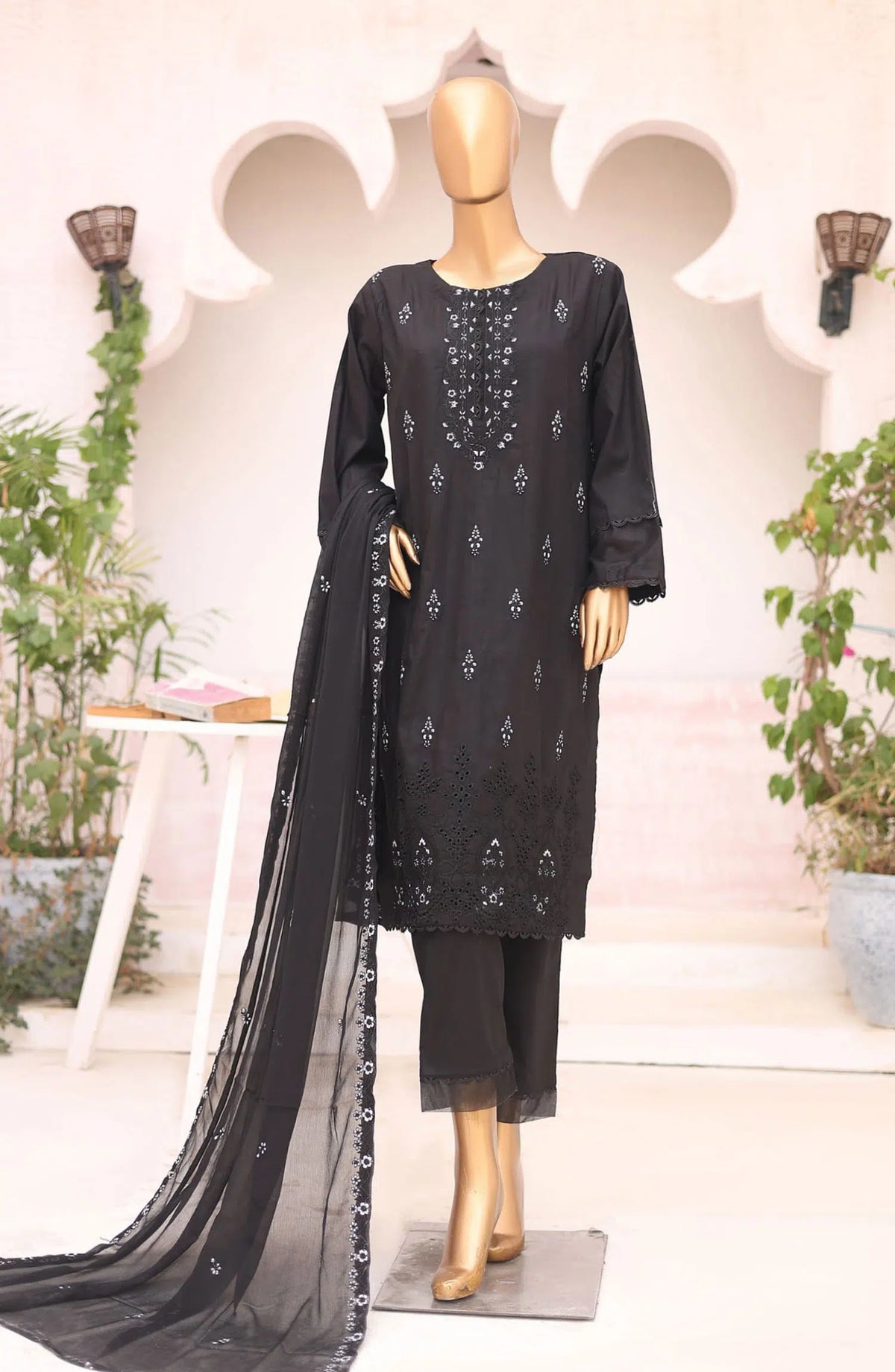 Monochrome Chikankari Collection Vol-2 by Naubahar - Design 03
