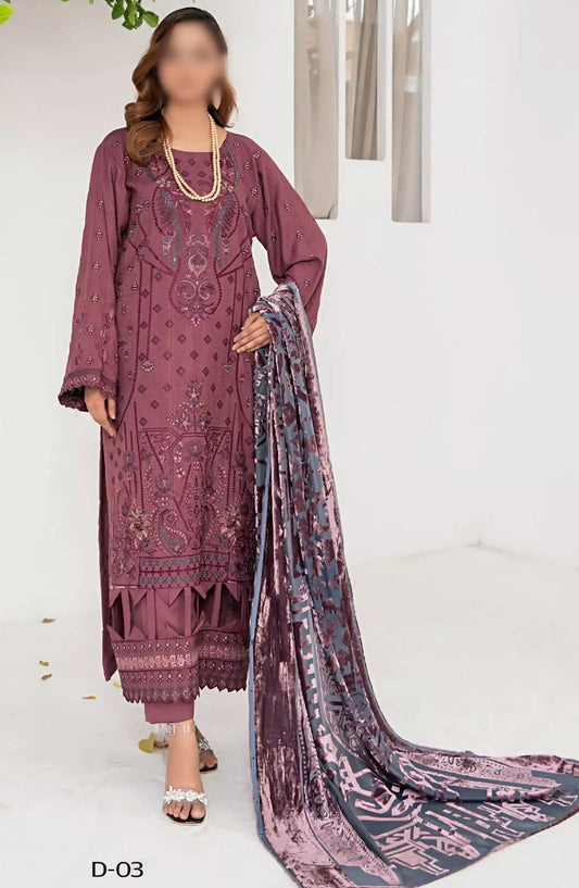 Queen Winter Palachi Shawl Luxurious Collection Vol 05 - Design 03