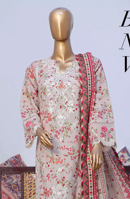 Bin Saeed Exclusive RTW Chikankari Embroidered Khaddar Collection Vol 05-Design 03