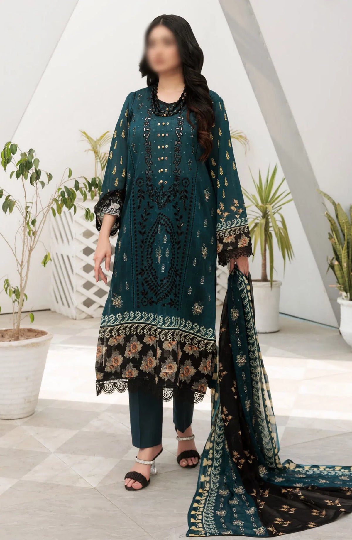 Noor E Hani Printed and Embroidered Lawn Collection Vol 43 - Design 03
