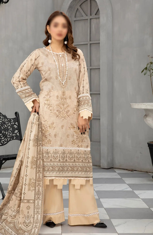 Tabeer Digital and Embroidered Lawn Collection 2024 - Design 03