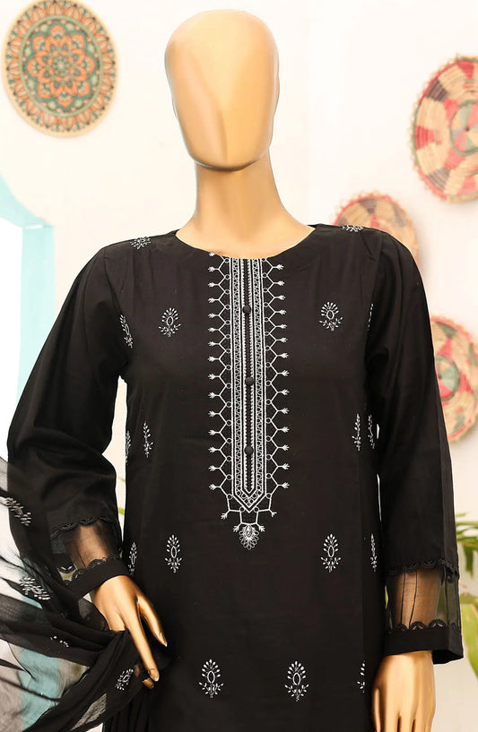 Monochrome Embroidered Lawn Collection by Naubahar - Design 03