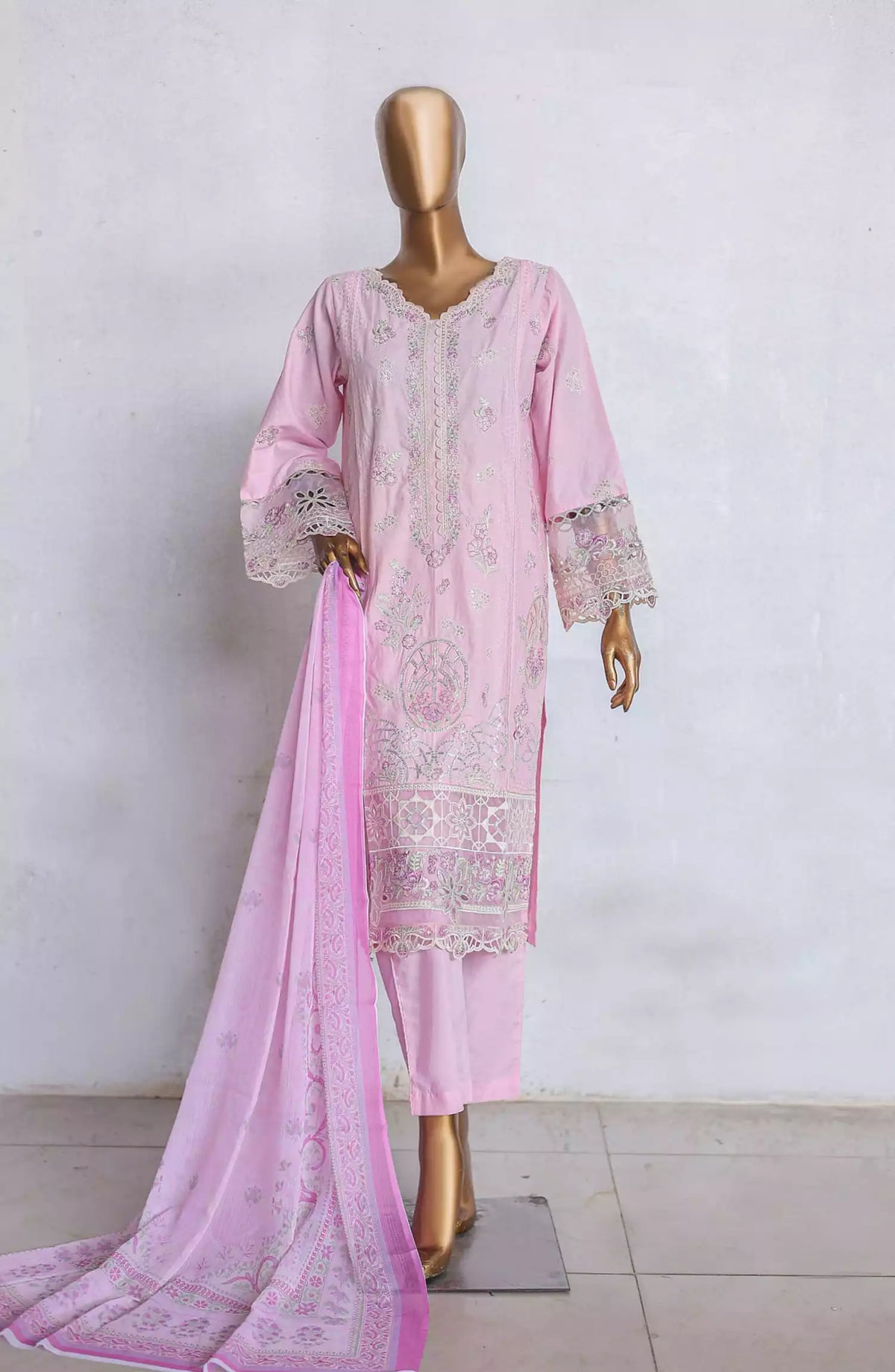Bin Saeed Luxury Embroidered With Chiffon Dupatta Vol 03 - Design 03