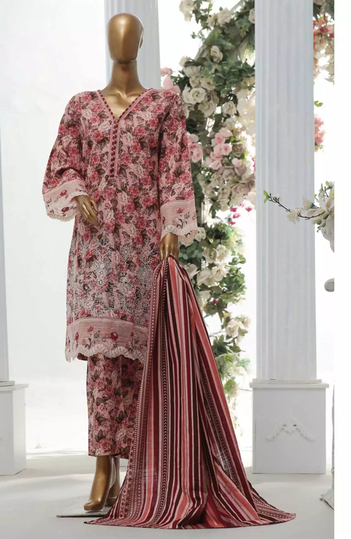 Bin Saeed Exclusive RTW Chikankari Embroidered Khaddar Collection Vol 04 - Design 03