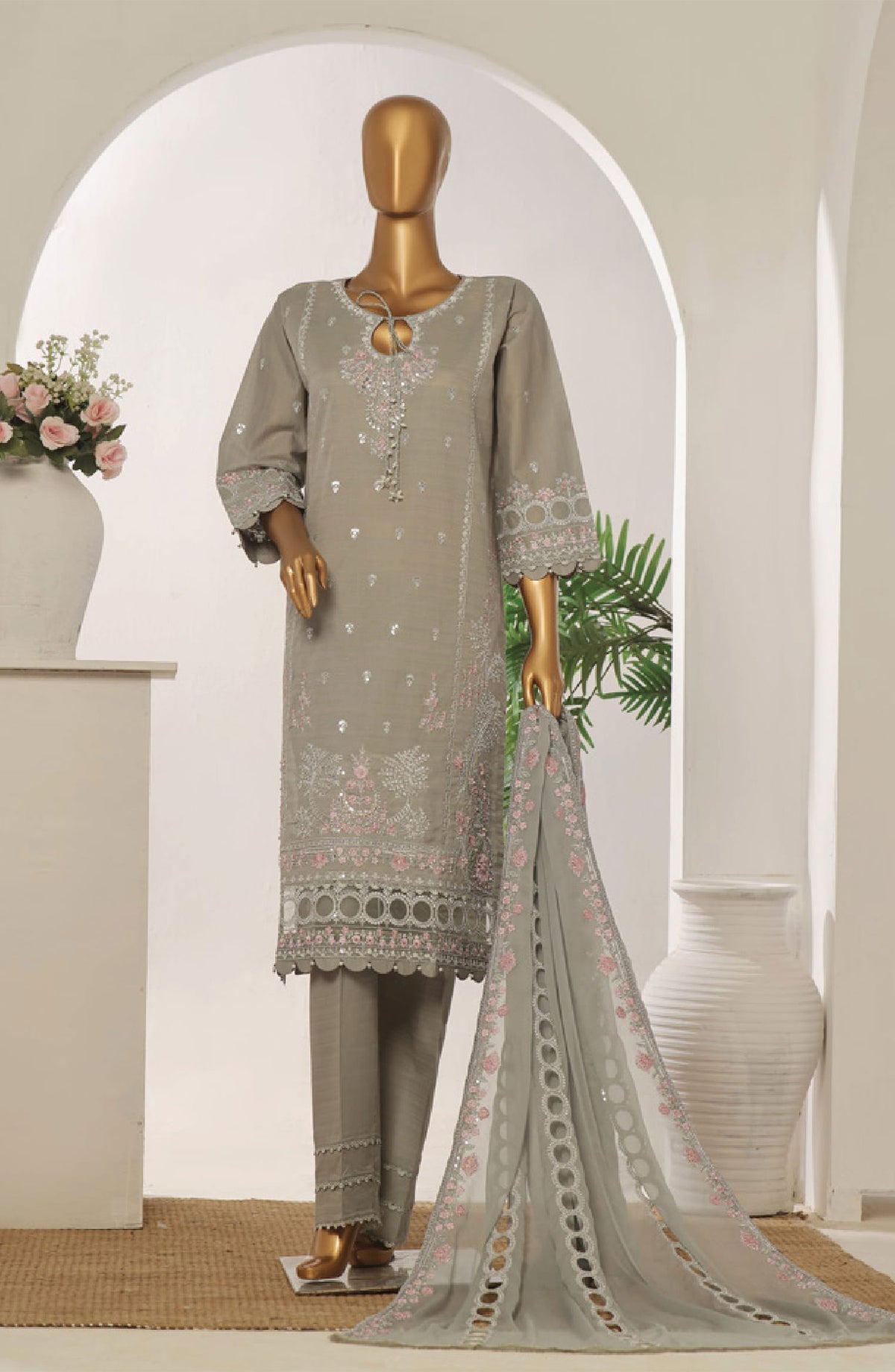 Luxe Embroidered Unstitched Collection - Design 03