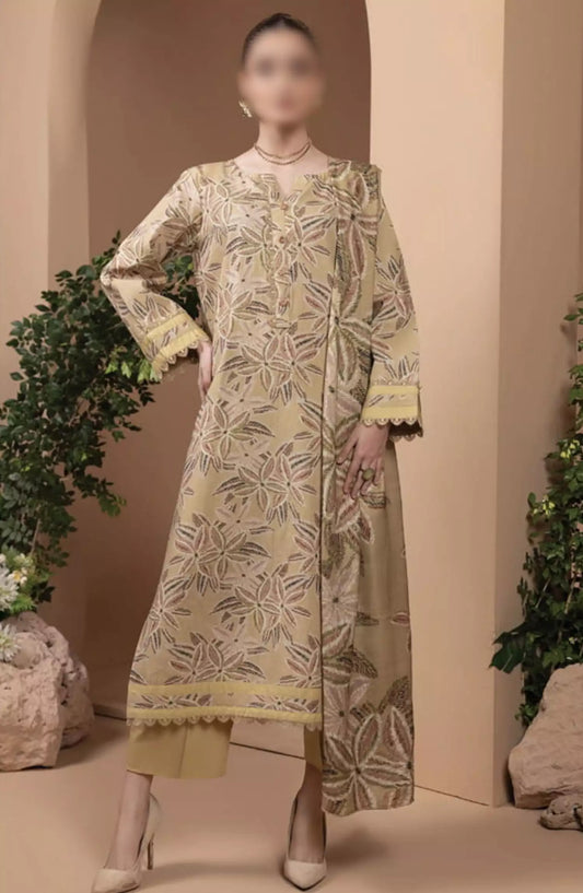Zara By Hum Dum Printed Wool Shawl Collection - Design 03