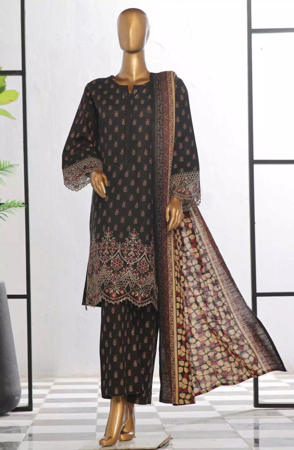 Bin Saeed Exclusive RTW Chikankari Embroidered Khaddar Collection Vol 03 - Design 03