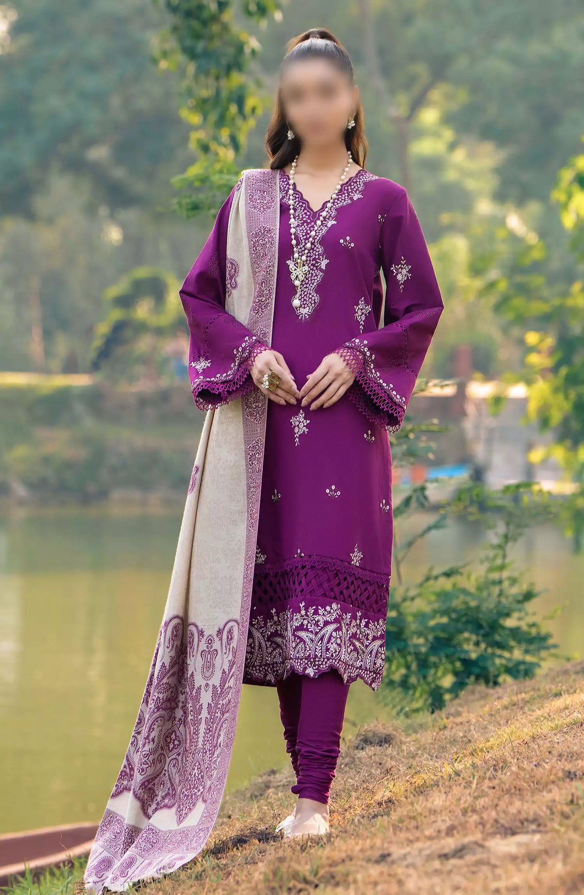 Onara Embroidered Khaddar Unstitched Collection 2024 - Design 03