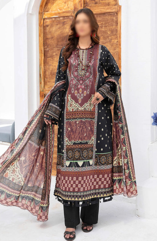 Saira Bano Printed Embroidered Lawn Collection - Design 03