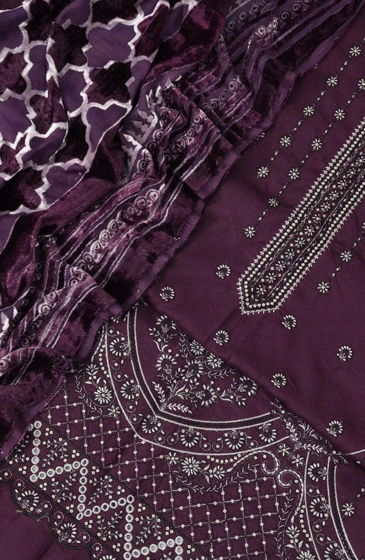Exclusive leather peach collection with palachi shawl - Design 03