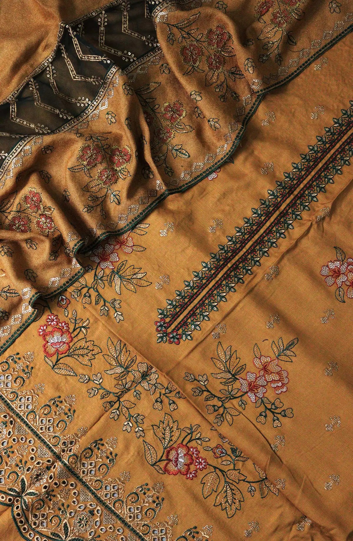Noor Embroidered Winter Slub Collection - NESC-Design 03