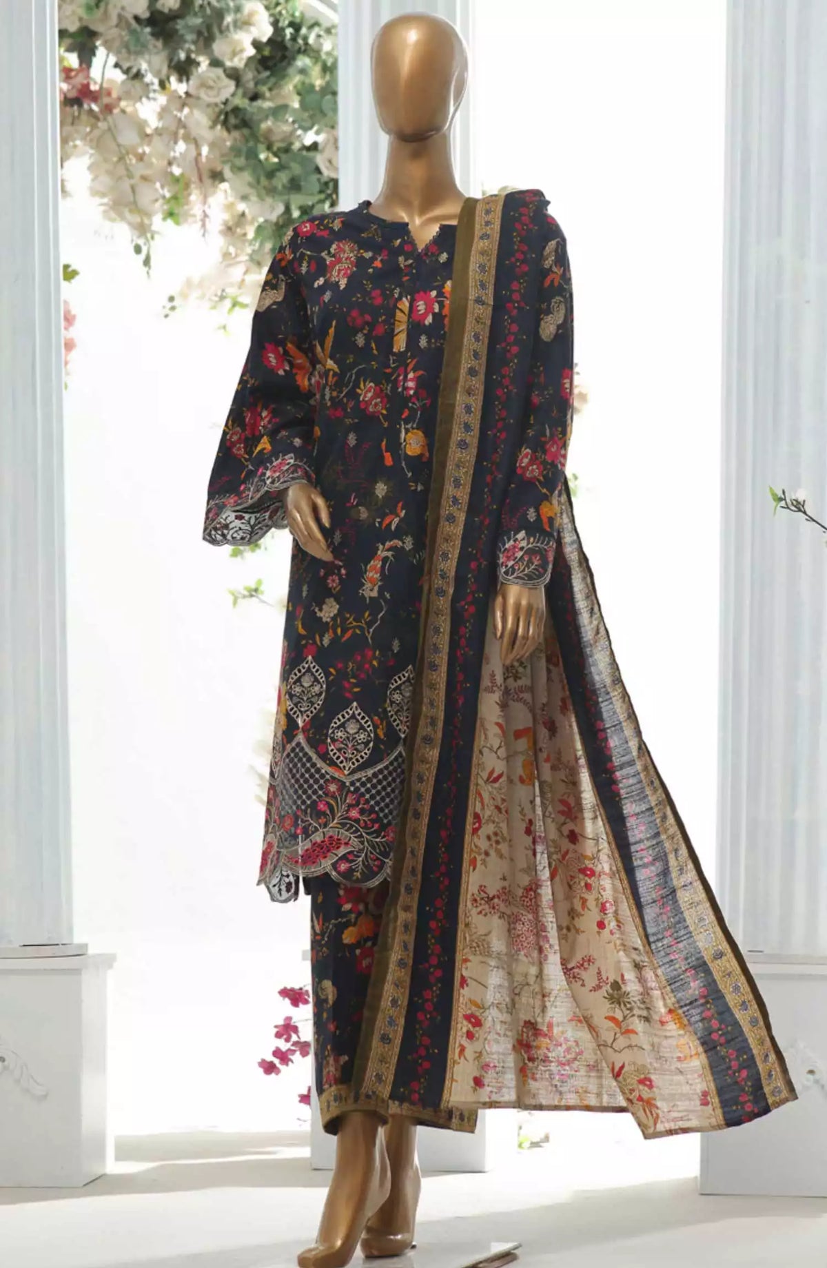 Bin Saeed Exclusive RTW Chikankari Embroidered Khaddar Collection Vol 04 - Design 04