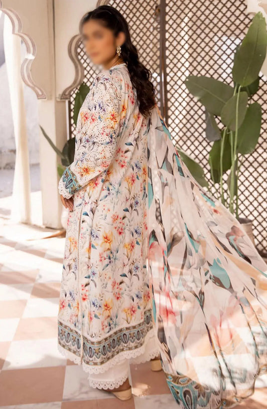 Mahees Printed Chikankari Lawn Collection By Riaz Arts - Design-04