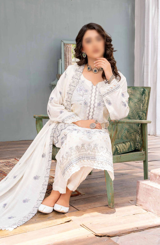 Aghaaz Luxury Karandi Embroidered Collection By Riaz Arts - Design 04