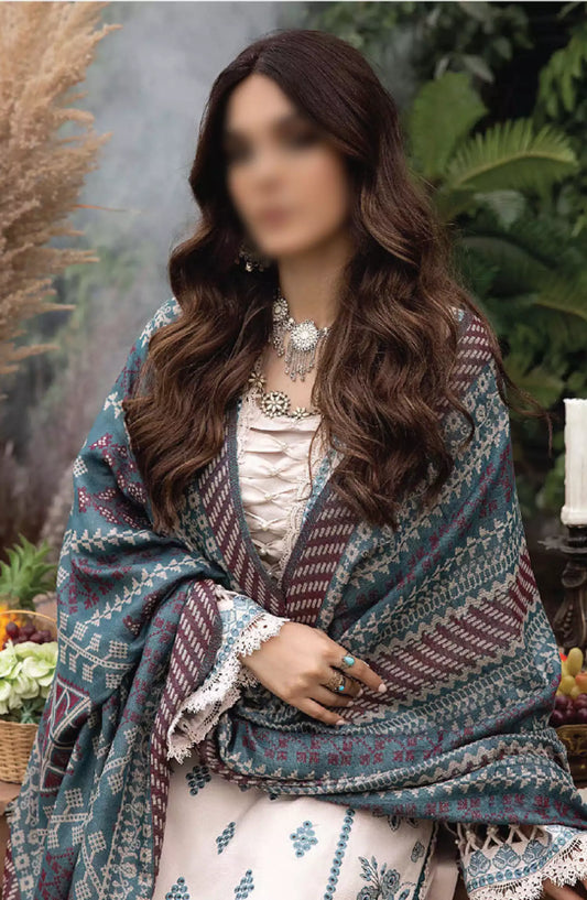 Denara Woolen Shawl and Embroidered Edition By Humdum - Design 04