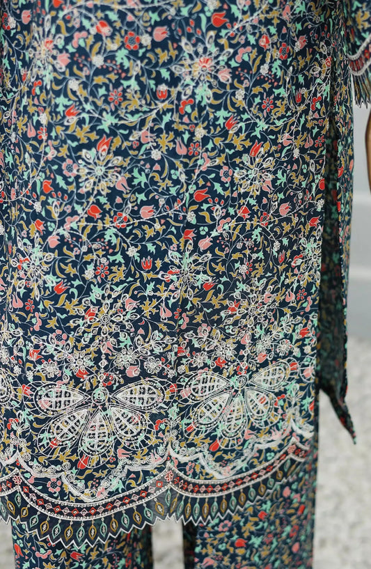 Bin Saeed Exclusive RTW Chikankari Embroidered Khaddar Collection - Design 04