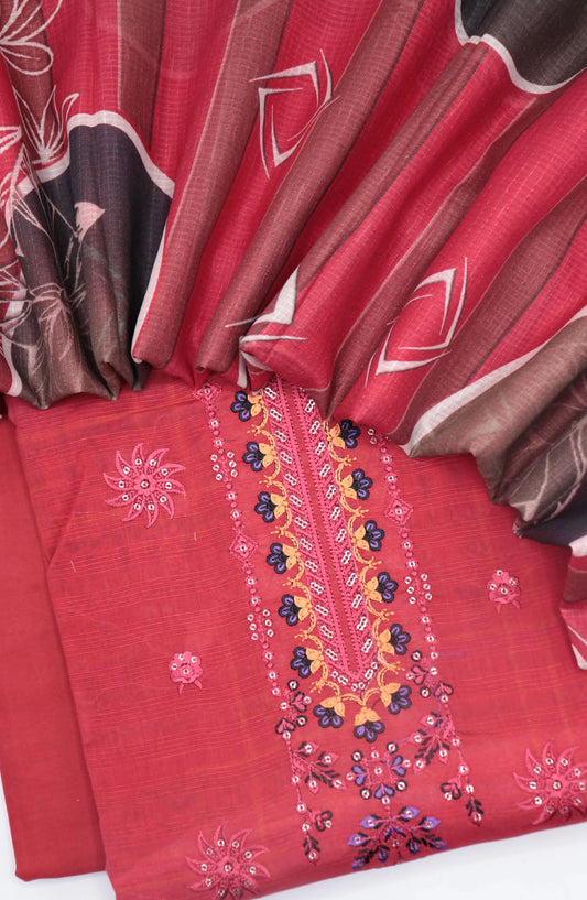 Kinza Unstitched 3 Piece Bana Dora Lawn Collection - Design 04