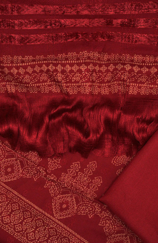 Mahrukh Premium Leather Peach Winter Collection - Design 04