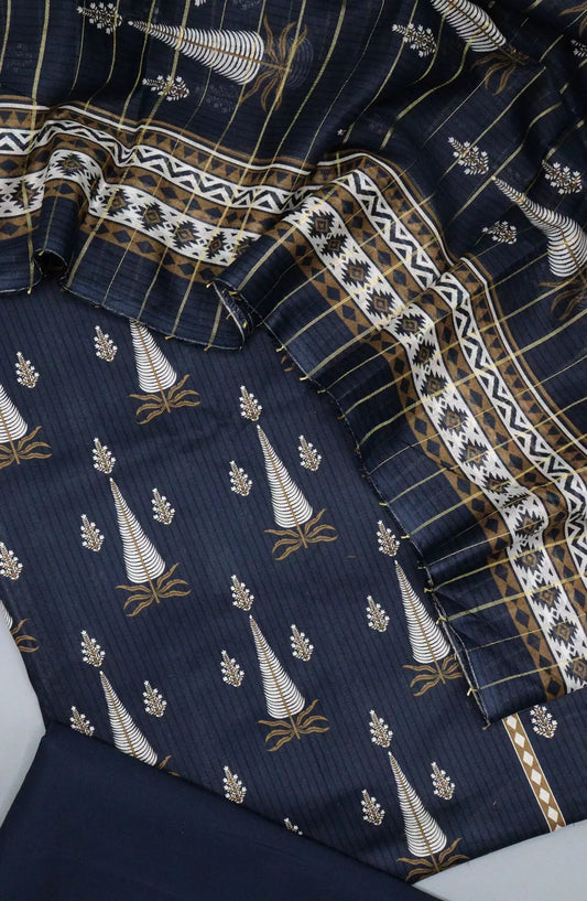 Bin Saeed Unstitch Printed Cotton Collection - DESIGN-04