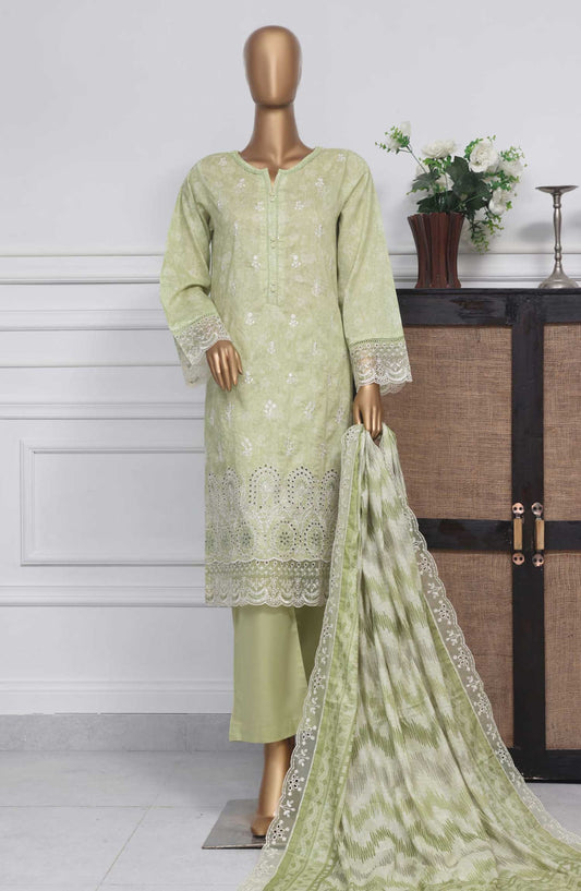 Amyrah by Sadabahar Embroidered Lawn Stitched 3 Piece Suit - D-04 - SD25AL - Pista Green - Summer Collection