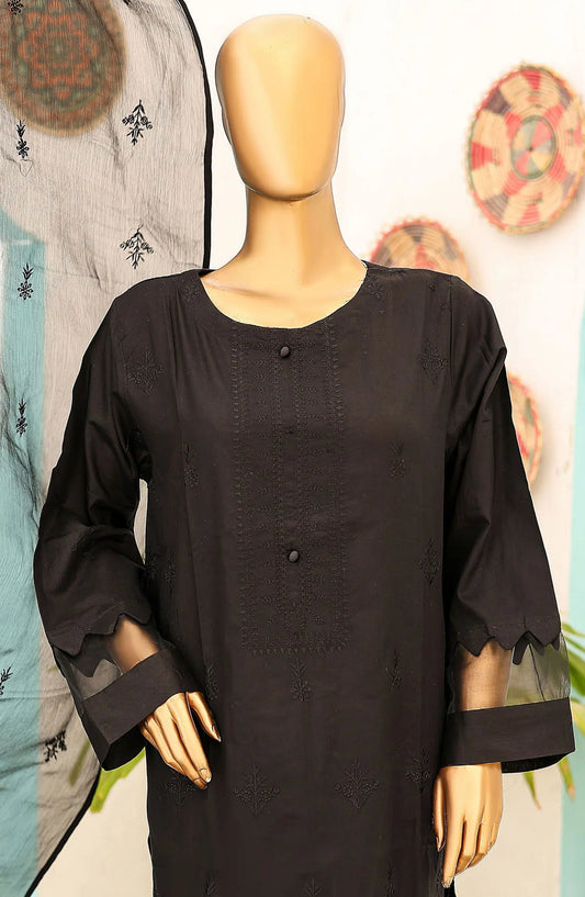 Monochrome Embroidered Lawn Collection by Naubahar - Design 04