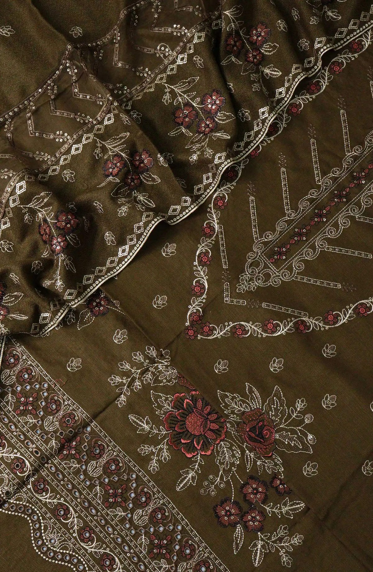Noor Embroidered Winter Slub Collection - NESC-Design 04