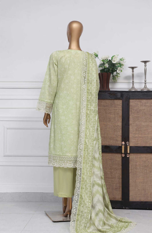 Amyrah by Sadabahar Embroidered Lawn Stitched 3 Piece Suit - D-04 - SD25AL - Pista Green - Summer Collection