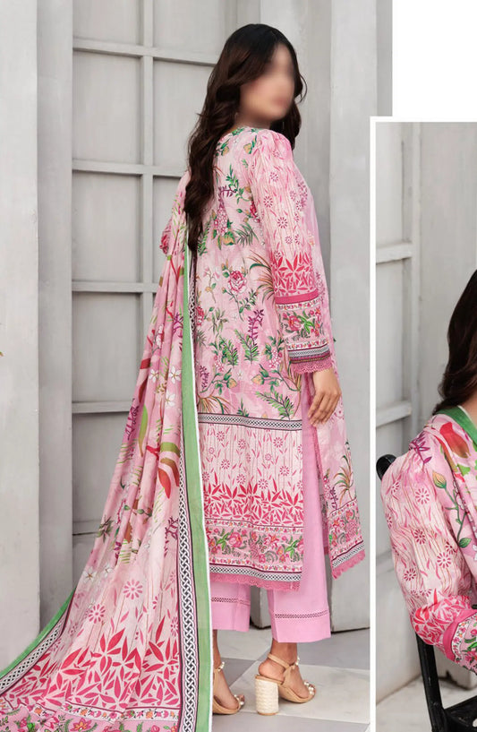 Jasmine Lawn Dora Digital Print Embroidered Collection 2024 - Design 04