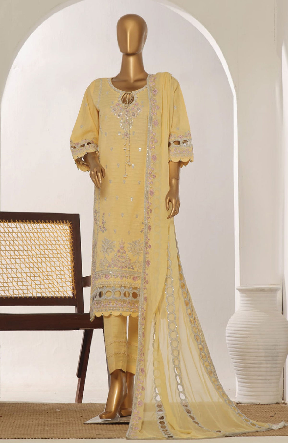 Luxe Embroidered Unstitched Collection - Design 04