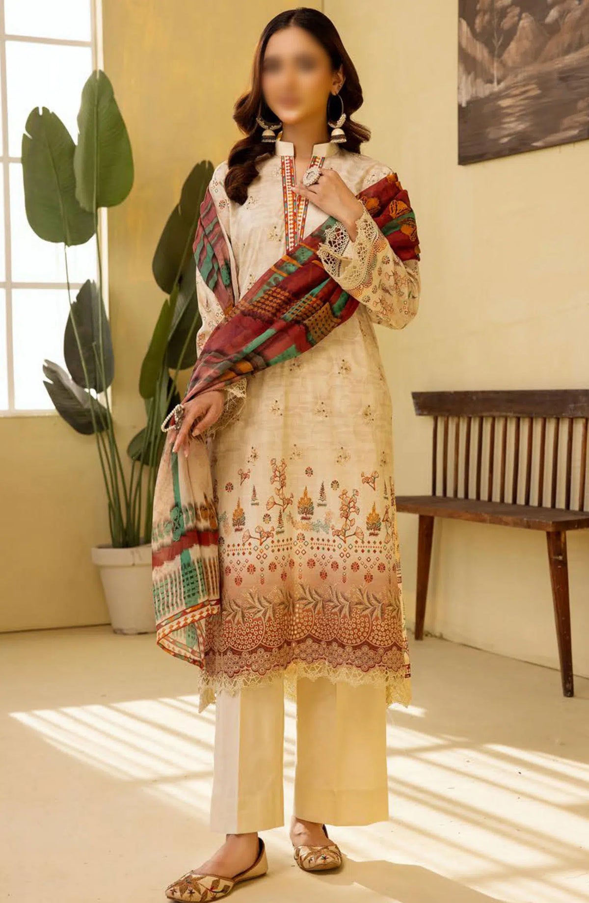 Zara Meer Printed Slub Lawn Collection 2024 - Design 04