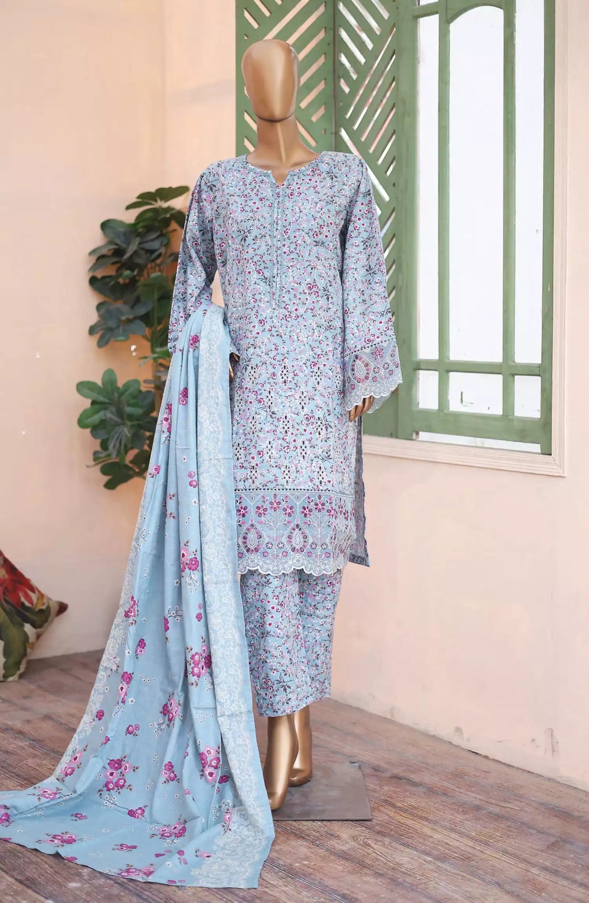 Bin Saeed Exclusive RTW Chikankari Embroidered Khaddar Collection Vol 02 - Design 04