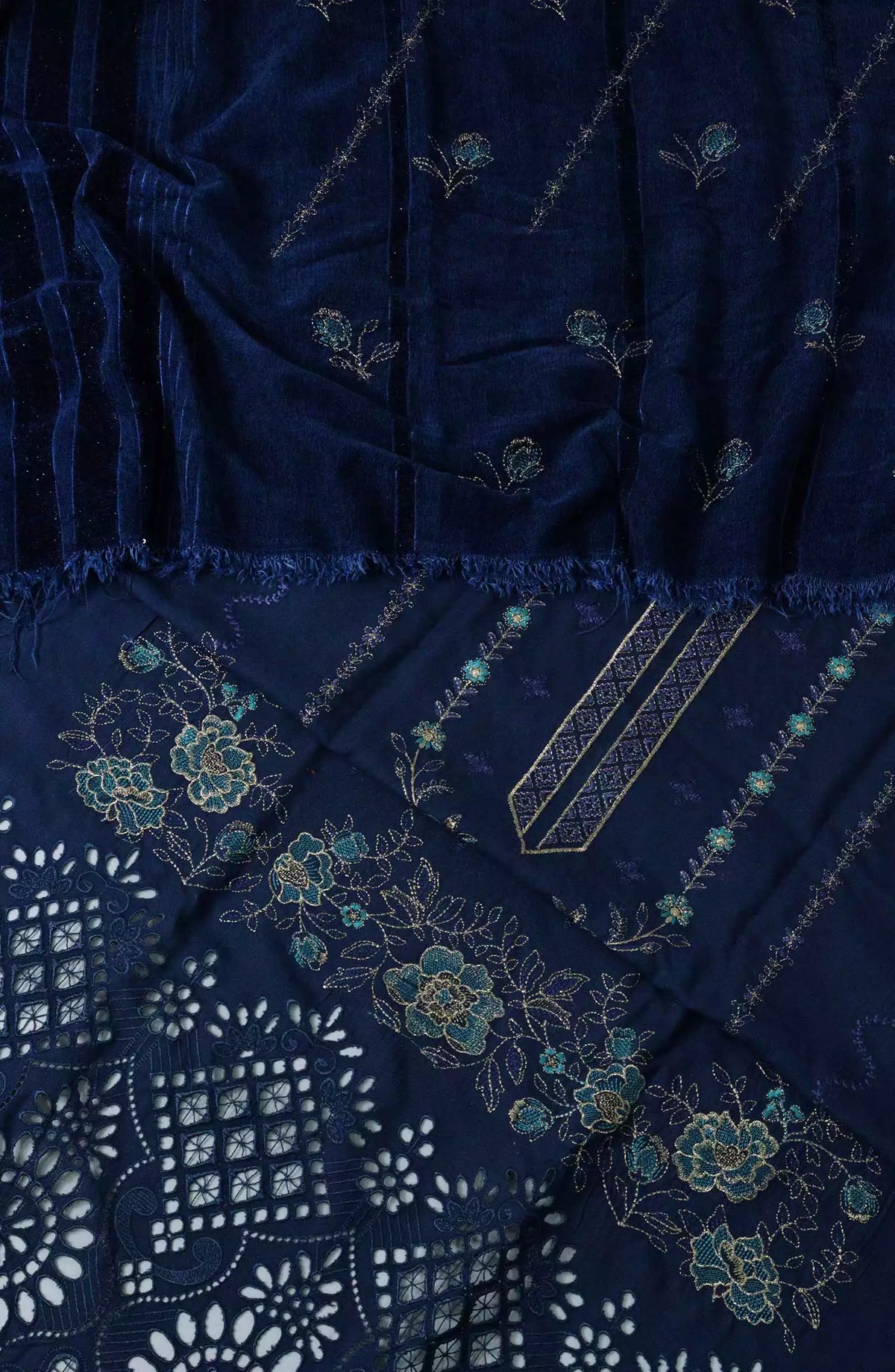 Lush Premium Marina Chikankari Embroidered Collection - Design 04