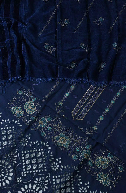 Lush Premium Marina Chikankari Embroidered Collection - Design 04