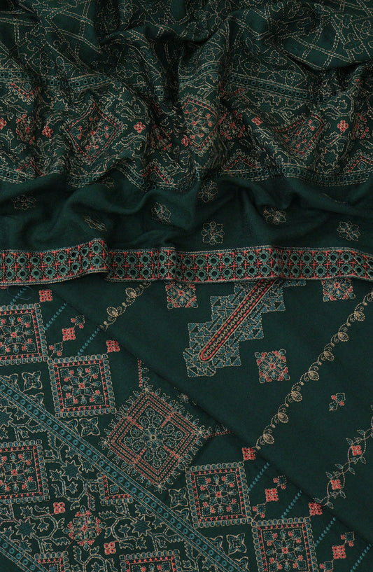Kasa e Dil Unstitch Embroidered Leather Peach Collection - DESIGN-04